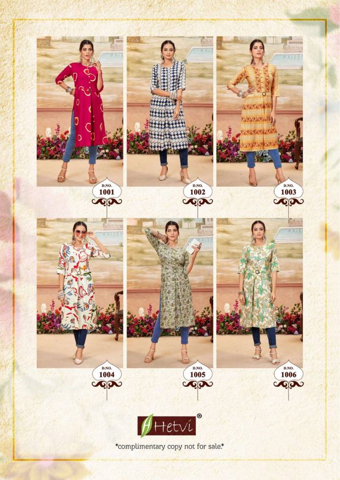 Jeena By Hetvi Daily Wear Rayon Printed Kurtis Wholesale Shops In Surat
